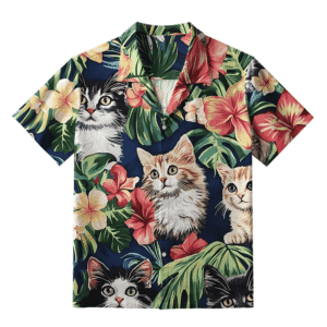 Tropical Cats Hawaiian Shirt