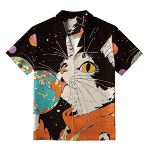 Astronaut Cat Hawaiian Shirt