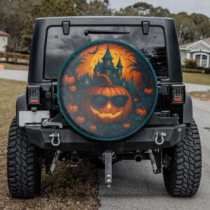Halloween Pumpkin Spare Tire Cover