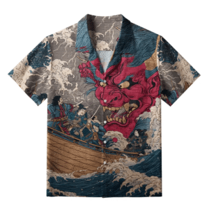 Demon And Samurai Hawaiian Shirt