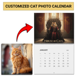 Custom Photo House Of Cats 2026 Wall Calendar