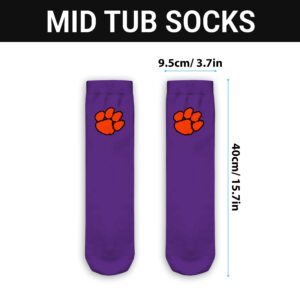 Clemson Tigers Mid Tub Socks
