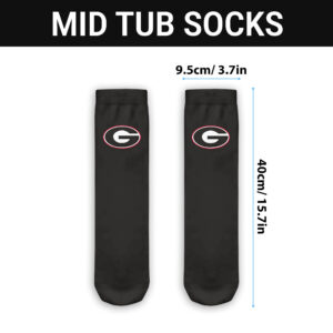 Georgia Bulldogs Mid Tub Socks